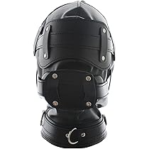 Amazon | 全頭マスク レザーフード アイマスク (タイプX) | MM